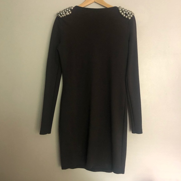 Studded Shoulder Bodycon Dress - Picture 3 of 7